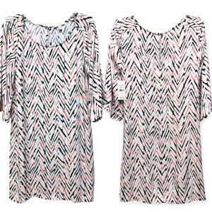 Ella Moss $198 Bell Sleeve Lightweight Keyhole Shift Dress Size Small NWT